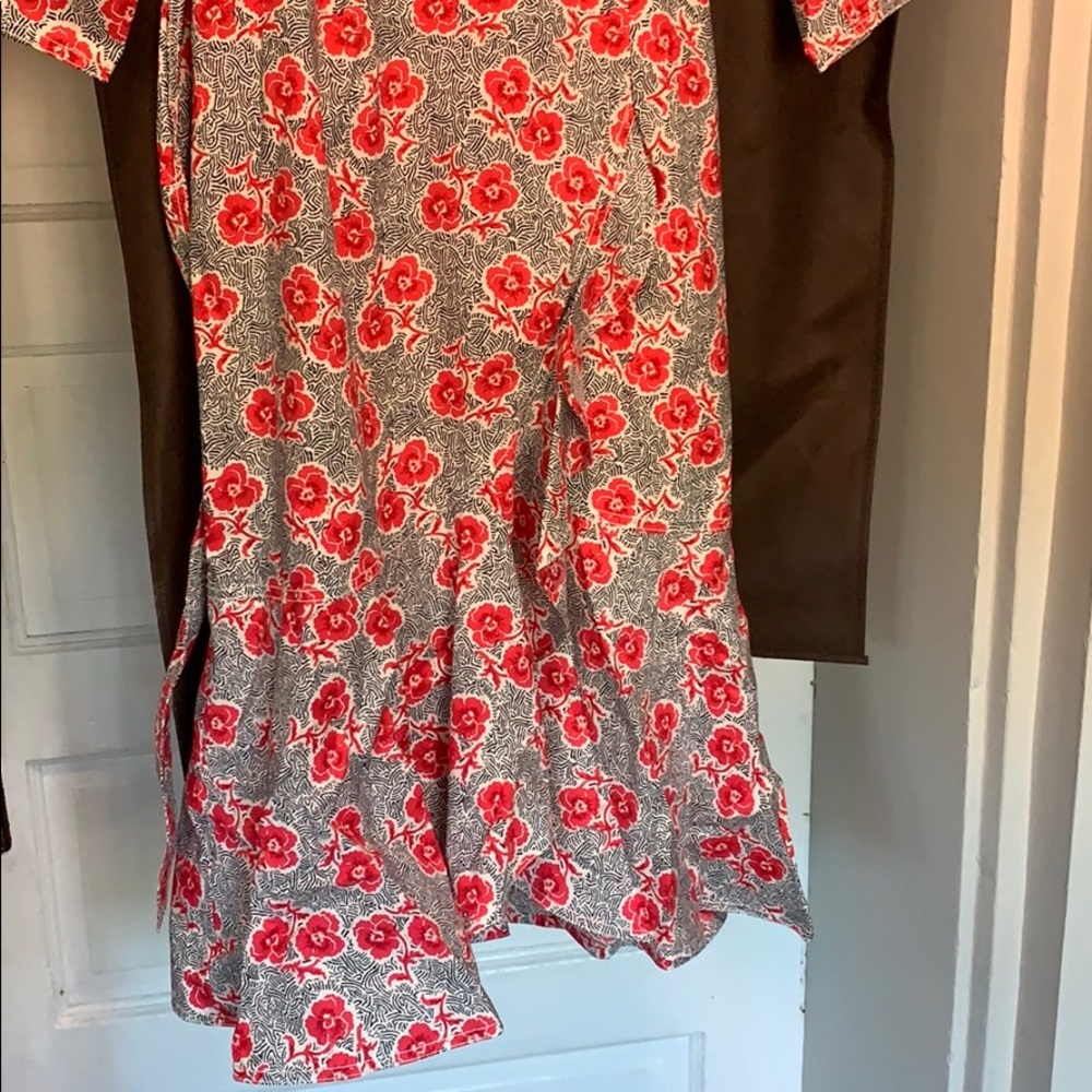Rebecca Taylor Coral Fleur Poplin Dress - Size 8 - Picture 5 of 6